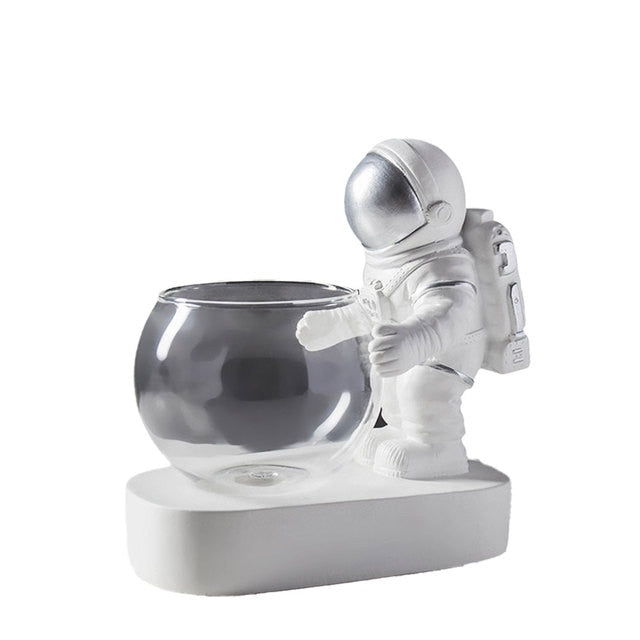 Astronaut & Scuba Diver Decorative Vase Resin + Glass Flowerpot Ornaments