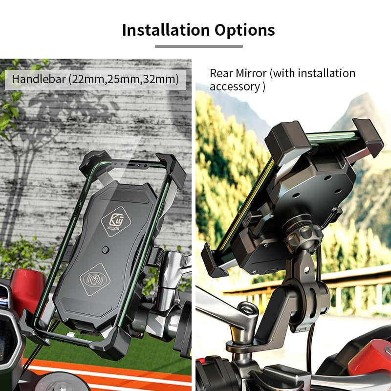 Motorcycle and Bike Phone Holder and Charger