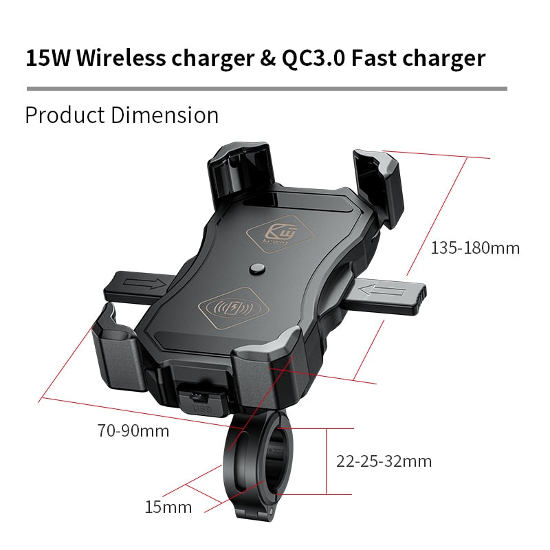 Motorcycle and Bike Phone Holder and Charger